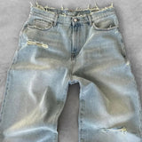 Tide-Brand Hole Embroidered Jeans Men's High Street Design Trousers Loose Trousers 68HZ