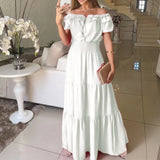 2025 New Fashion Solid Color Lotion With Leaves With Bra Foam Sleeve Dress