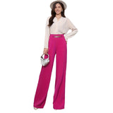 Women's New Bursts Of Pure Color Hanging Fashion Wide Leg Pants Straight Pants Suit Pants Trousers Trousers Women