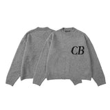 Trendy Cole Buxton Solid Color Round-Neck Sweater Men And Women CB Logo Knitted Jersey 68HZ