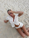 2025 Spring And Summer Women's Fashion Set Comfortable Leisure Vacation Sleeker Shorts Women's Island Vacation