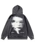 Oversize Letter Hoodie Jacket Jacket Autumn And Winter Plus Velvet Couple Dress Loose Top Tide 68HZ