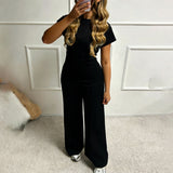 Holiday Short-Sleeved T-Shirt Casual Long Pants Two Sets Of Women's 2026 Summer