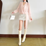 New Street Fashion Print Long-Sleeved Round Collar Dew T-Shirt Girl In Autumn And Winter 2025 68HZ