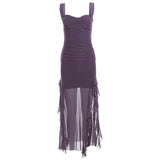Spring And Summer 2025 New Women's Sexy Slings Open Forked And Hips Long Dress 68HZ