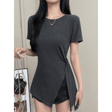 European Goods 2025 Autumn New Fashion Long-Sleeved Cotton T-Shirt Striped Slimming Thin Bottom Shirt Women's Top