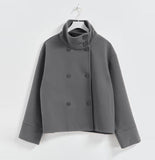 Exploding Fashion Temperament Elegant Buckle Collar Hair Jacket 2025 Women's Clothing Small Batch