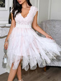 Dili Temperament Elegant Style Lace Short-Sleeved Women's Skirt Dress Women's Dress 2025 Autumn And Winter