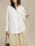 2026 Spring New Temperament Lightly Wears Elegant Lace Lace Ribbon On The Shirt Women's Clothing