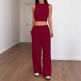 Dili Casual Simple Style Sleeveless Vest Straight Trousers Set Women's Clothing 2025 Spring And Summer