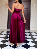 Dili Elegant Temperament Palette Pure Color Dress Women's Dress Women's Dress 2025 Autumn And Winter