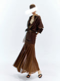 Summer New Long Dress Strong Thin Ribs Splicing Mesh Mesh High Quality Elastic Two-Wearing Sling Dress