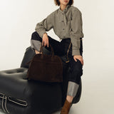 Shirt Tie Design French Retro Thousand Bird Lattice Loose Casual Fashion Plaid Shirt Woman