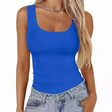 2026 Women Decorating Hottie Sleeveless Round-Neck Vest Street Fashion Women's T-Shirt Vest