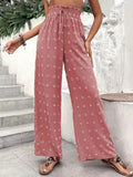 2025 New Casual Micro-Ball Loose To Take High Waists Of Leisure Pants Wide Leg Trousers Trousers Trousers Women