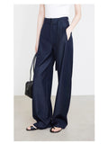 Multi-Season Can Wear Thin Slebsize Trousers Curved Banana Pants Old Money Style Pants Denim Imitation Jeans Women