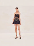 2025 New Personalized Street Metal Decoration Folded Under The Hem Sling Skirt Suit Woman