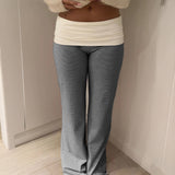 Dili Casual Holiday Striped Girded Trousers Trousers Women's 2025 Autumn And Winter