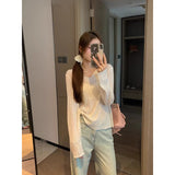 French Cotton Black Short-Sleeved T-Shirt Summer New Unique And Beautiful Waist Open Fork Thin Top Lady