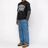 Trendy Classic Jeans Men And Women The Same Vibe High Street Water Wash Straight To The Ground Long Pants 68HZ