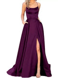2026 New Bridesmaids Dress Long Dress Small Tailings Slings Solid Party Evening Dress