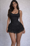 New Fashion Solid Color Body Repair Ballet Princess Lace Splicing Multi-Layer Waist Skirt Dress Dress Woman