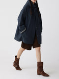 'Createtstone Latte' Removable Hooded Short Windshietold Autumn And Winter Loose Short Coat Southeast Asia