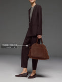 Set Anola Red Jane Extravagance Elegant Collarless Cone Trousers In Autumn And Winter Suit