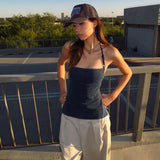2025 Summer New Hanging Neck Dew Body Sexy Hot Girls Pure Desire To Hang On Women's Clothing 68HZ