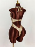 New Slim Hot Spicy Hollow Thin Hanging Neck-Lender Swimsuit Jumpsuit Jumpsuit Jumpsuit Women's Clothing