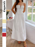 Dili Leisure Vacation Wind Suspension High Dress Dress Women's Dress 2025 Spring/Summer