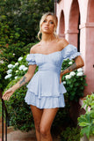 Exploding Cake Skirt Fashion Sexy One-Word Lantern Lotus Leaf Sleeve Casual Summer Women's Skirts