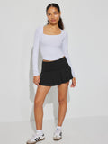 New Quality Anti-Walking Trousers 100-Fold Skirt Summer Girl Small Sports Skirt A Word Super Short Skirt